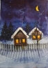 9 лет. Зимний вечер. Рыжков Глеб . МБОУ Старобелокурихинская СОШ. рук.Теплова Татьяна Николаевна