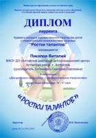  край Ростки талантов Лауреат Пикалов